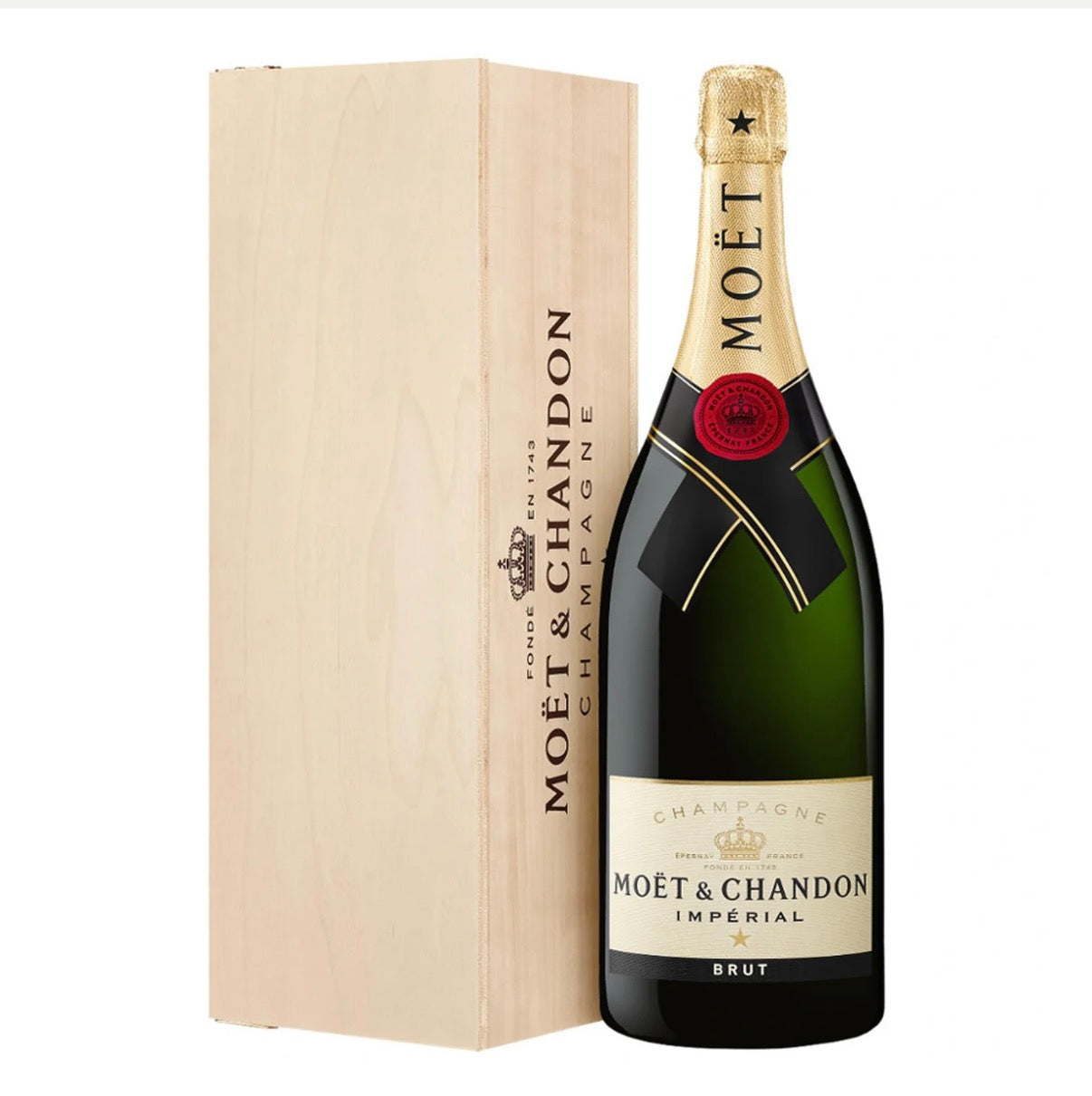 MOET & CHANDON CHAMPAGNE BRUT IMPERIAL WOOD BOX 3L