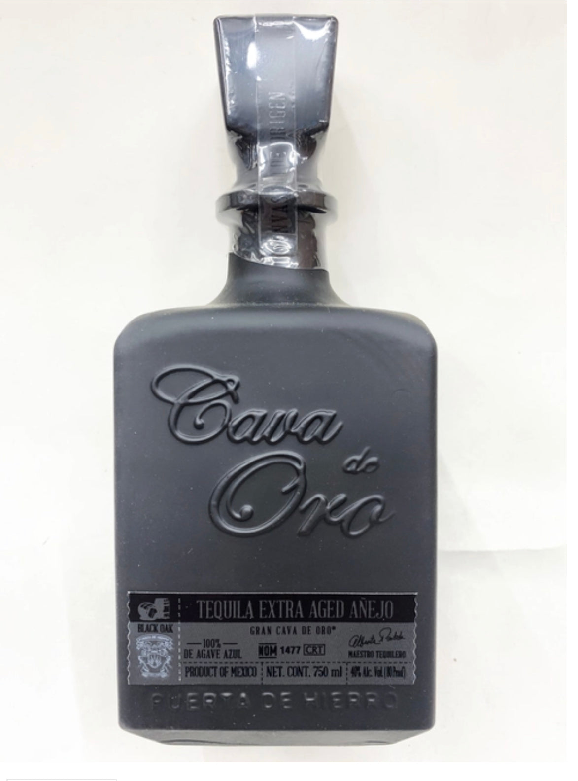 Cava de Oro Extra Aged A?ejo Black Tequila 750ml